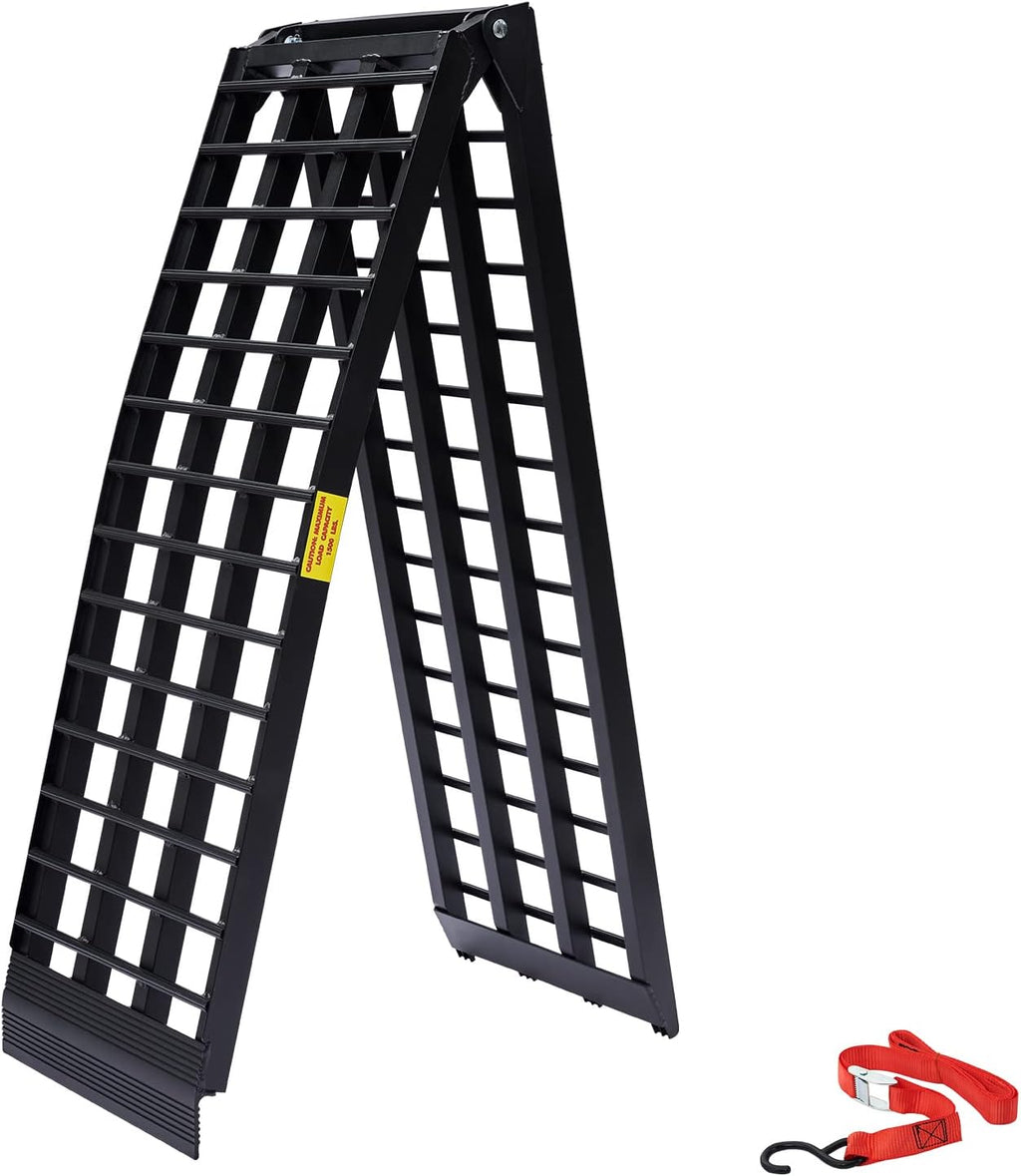 1500 lbs Capacity Portable Aluminum Folding Loading Ramp O4784