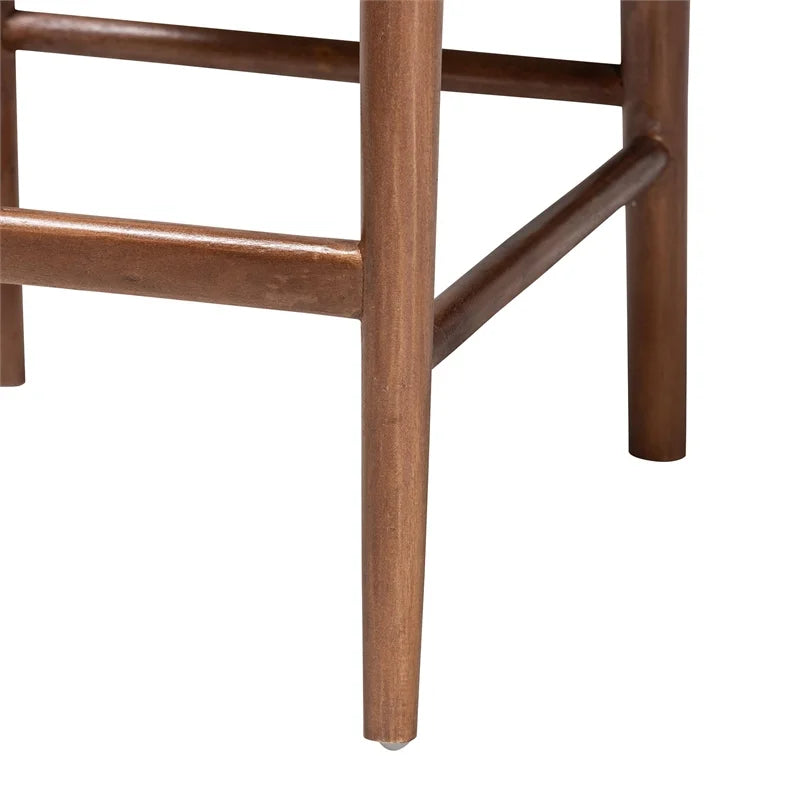 Natural Rattan and Acacia Wood Counter Stool K762