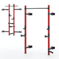 Wall-Mounted Power Cage with Pull-up Bar, J-Hooks, Landmine, Spotter Arms W7811