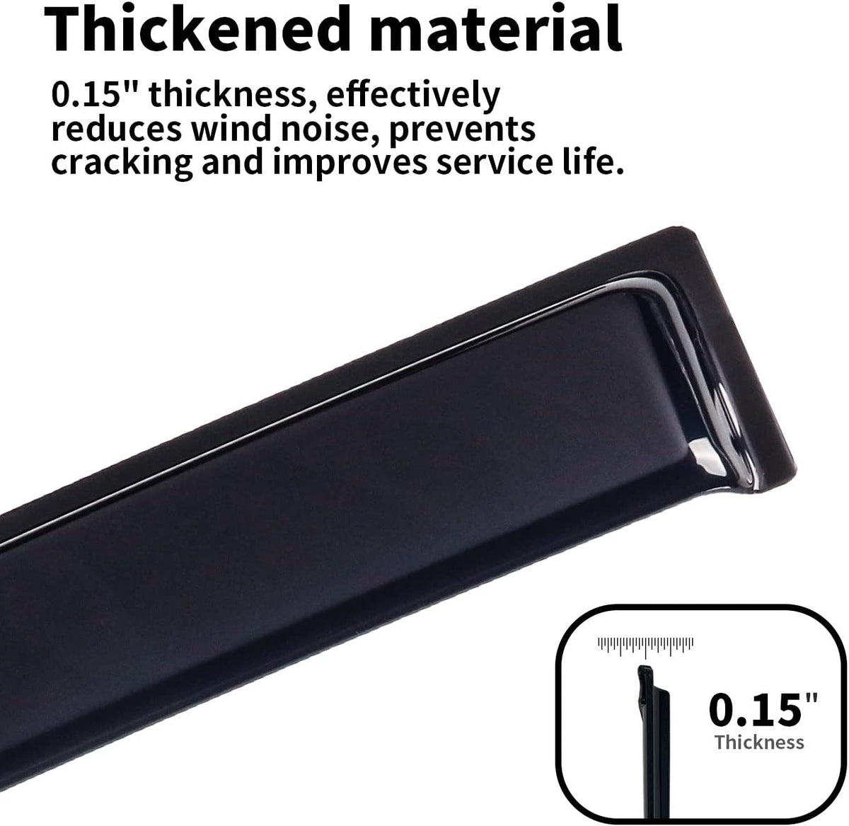4-Piece Dark Smoke Tape-On Rain Guards G802