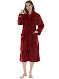 Fleece Zip Up Front Robe F5743