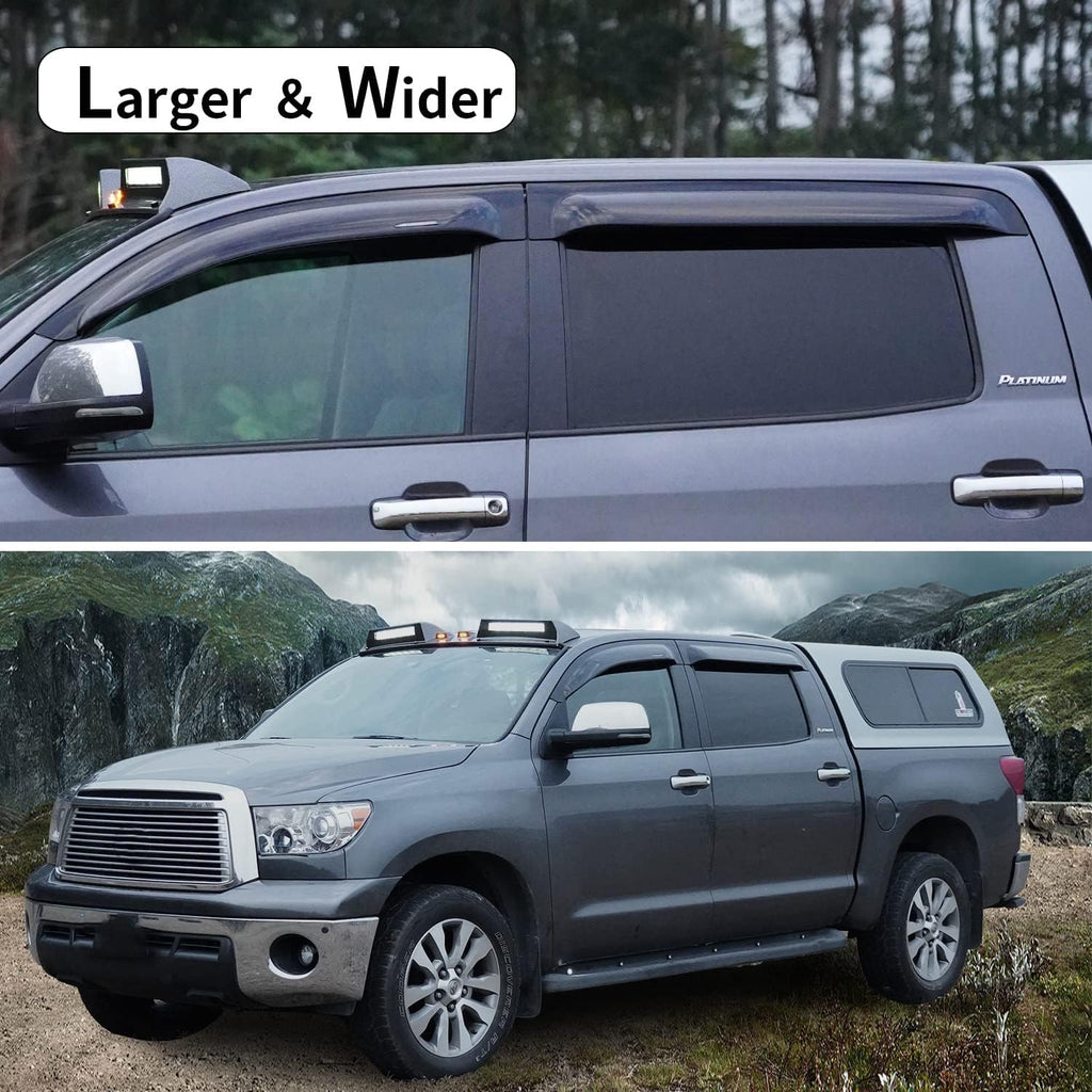 4-Piece Dark Smoke Tape-On Rain Guards G802