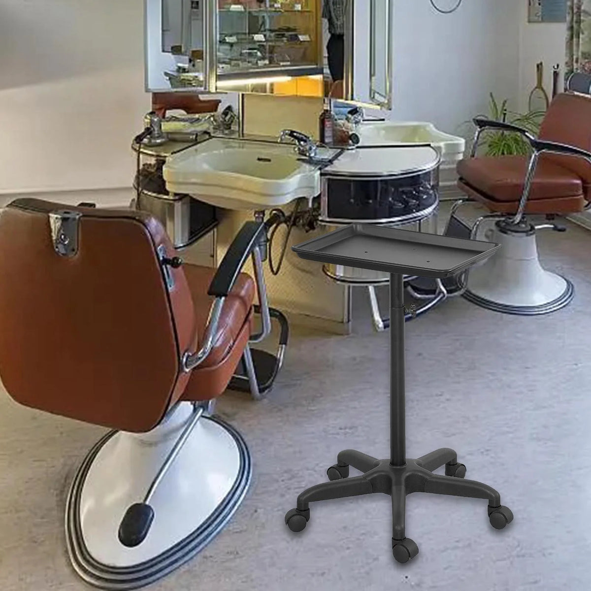 Black Rolling Salon Trolley U37305
