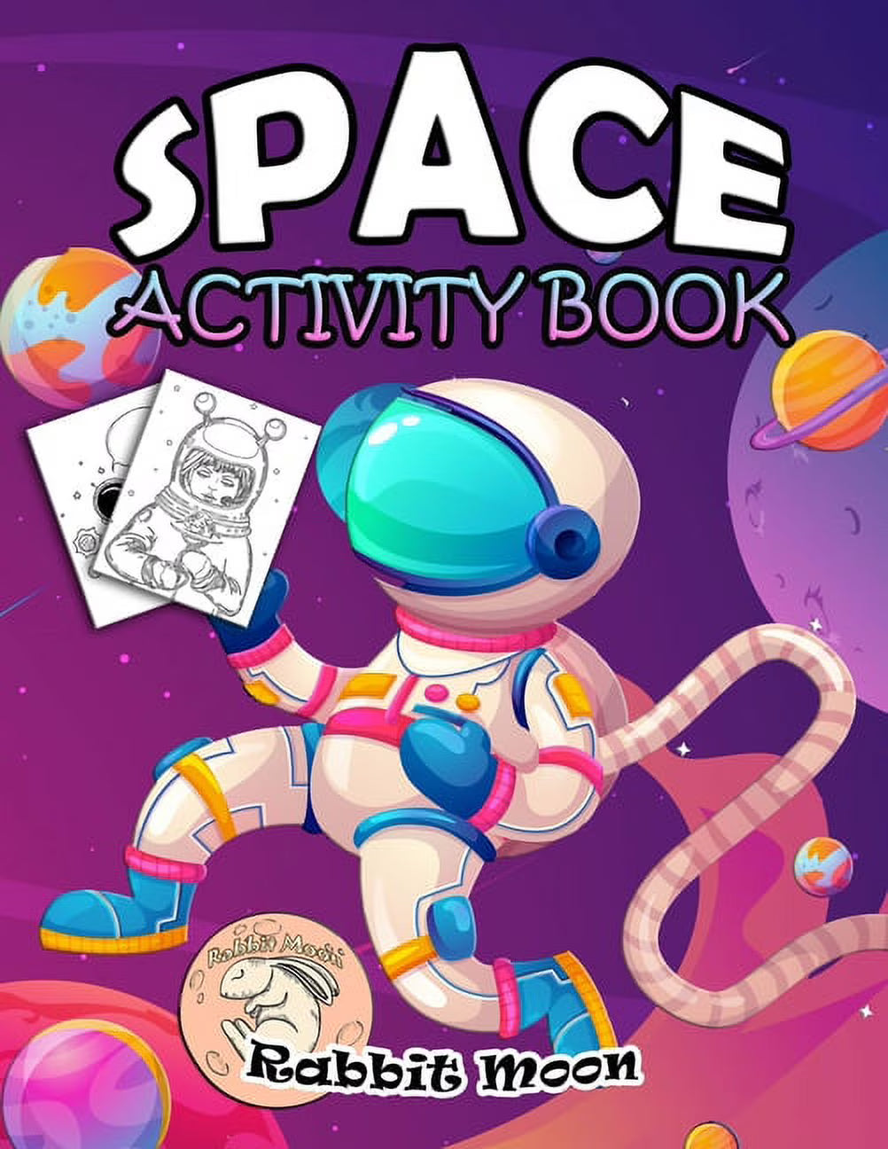 Space Activity Book for Kids Ages 4-8: Solar System Coloring, Mazes, Word Search Q60977