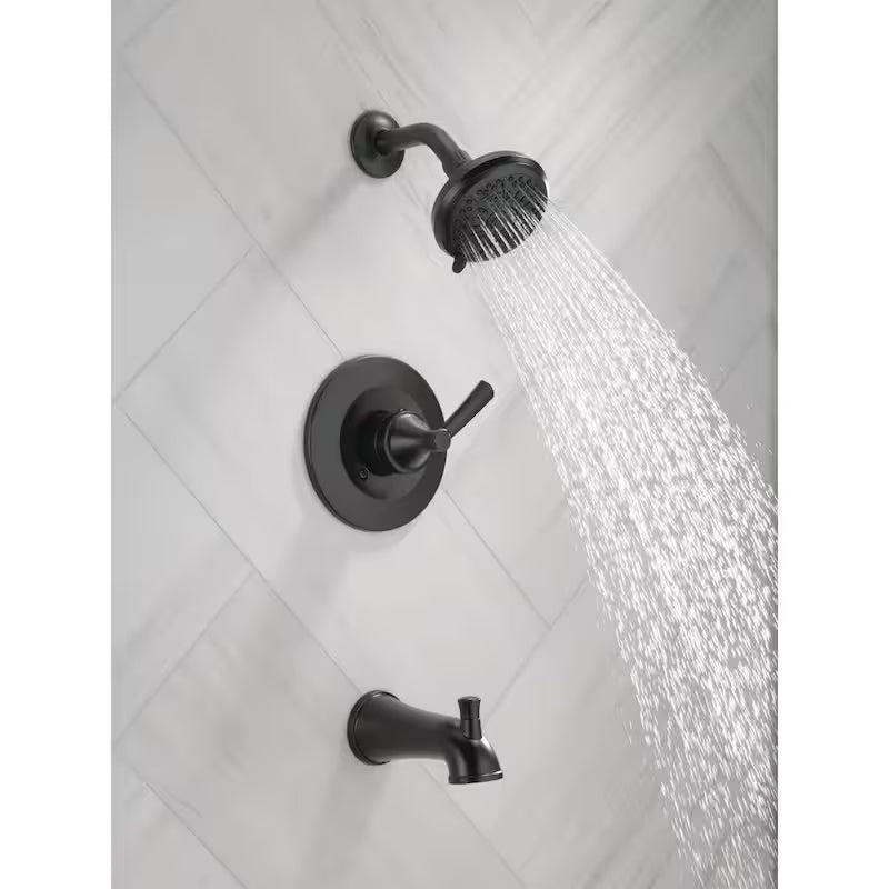 Single-Handle 6-Spray Tub and Shower Faucet in Matte Black P4818
