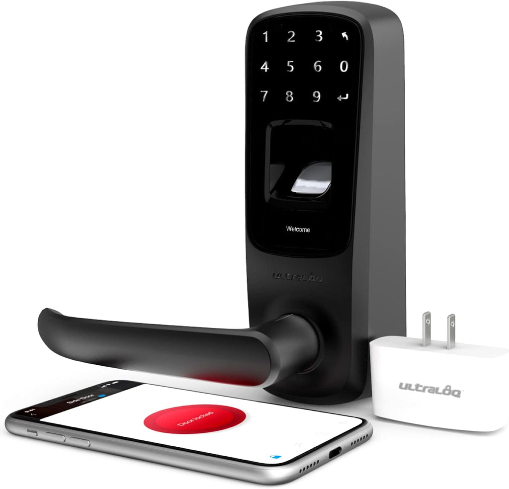 Smart Lock with WiFi, Bluetooth, Fingerprint and Touch Keypad, Satin Nickel Z31169