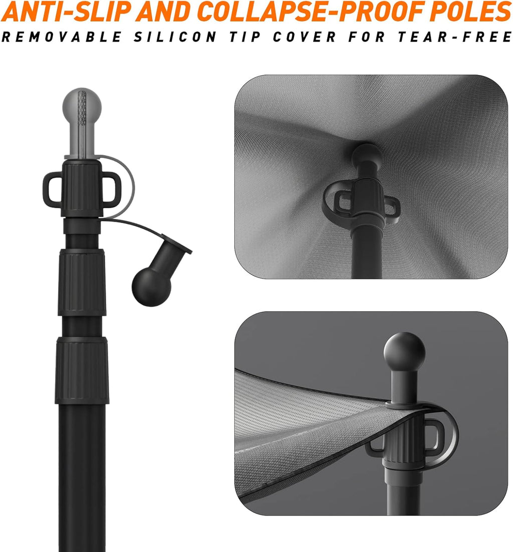 Telescoping Aluminum Camping Poles Set of 2 F335983