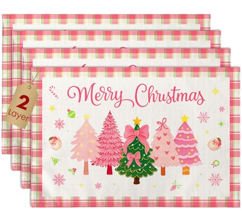 Christmas Placemats Set of 4 Buffalo Plaid Y39704