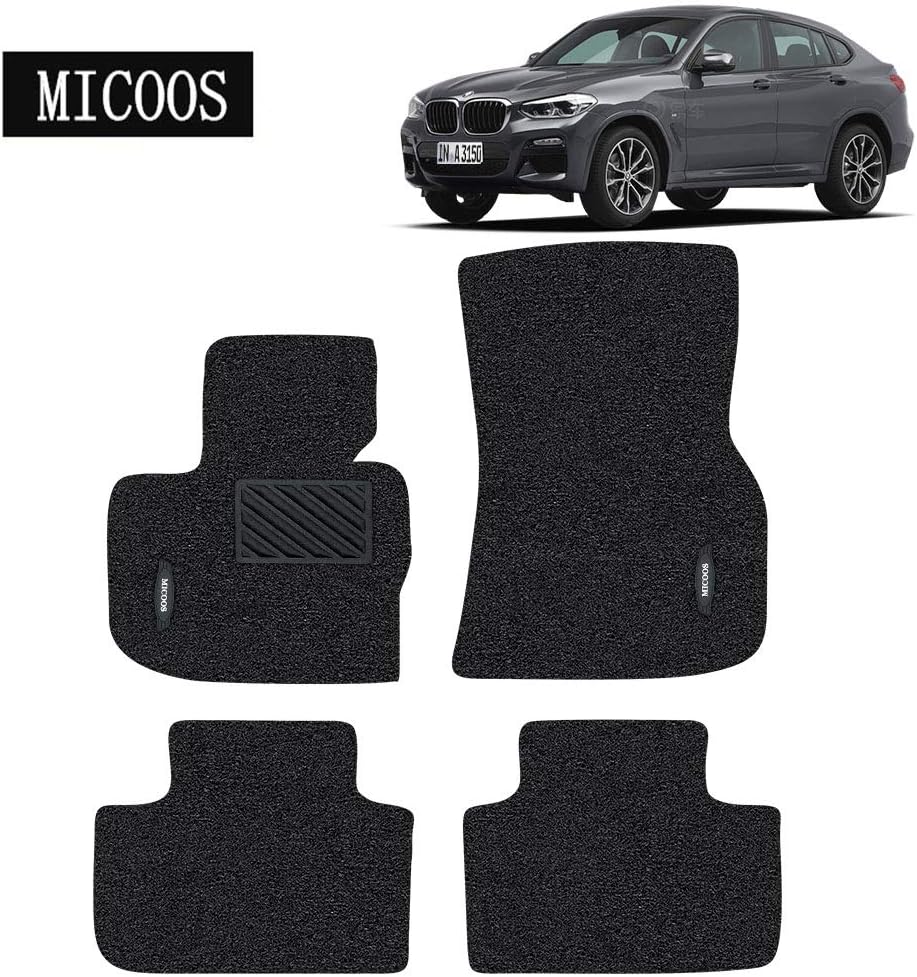 Black Waterproof Heavy Duty Car Floor Mat Set Pack of 2 B166283