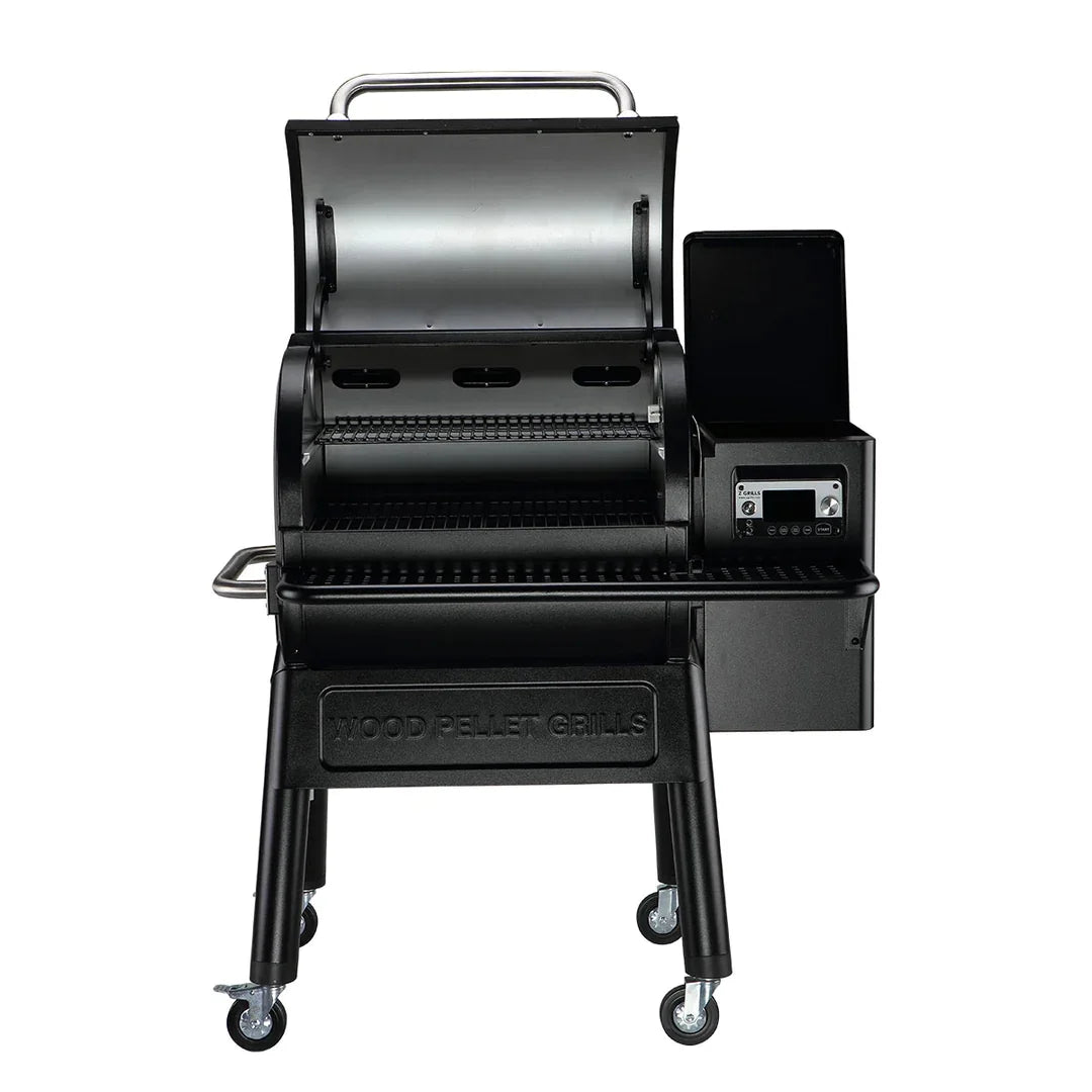 Pellet Grill & Smoker with Foldable Front Shelf, Ash Cleanout System, Rain Cover, 1056 sq.in Cooking Area B5257