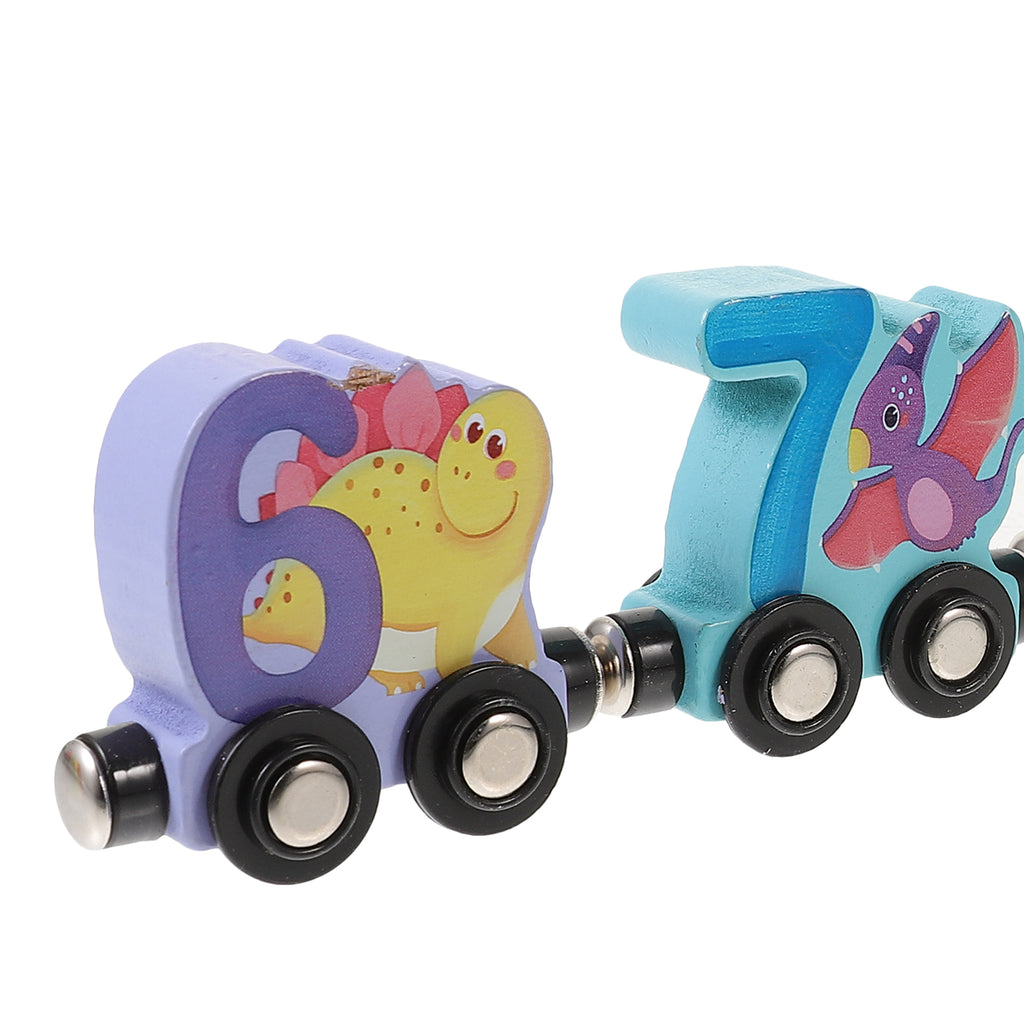 Magnetic Wooden Building Block Car Toy V4589