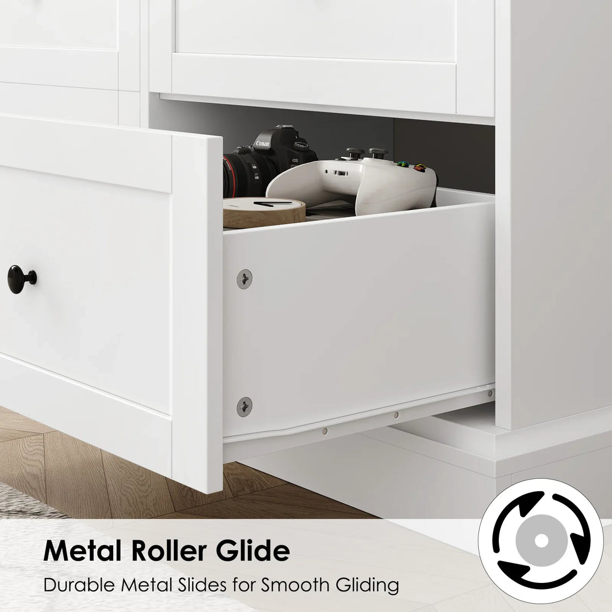 White 6 Drawer Wood Dresser X6134