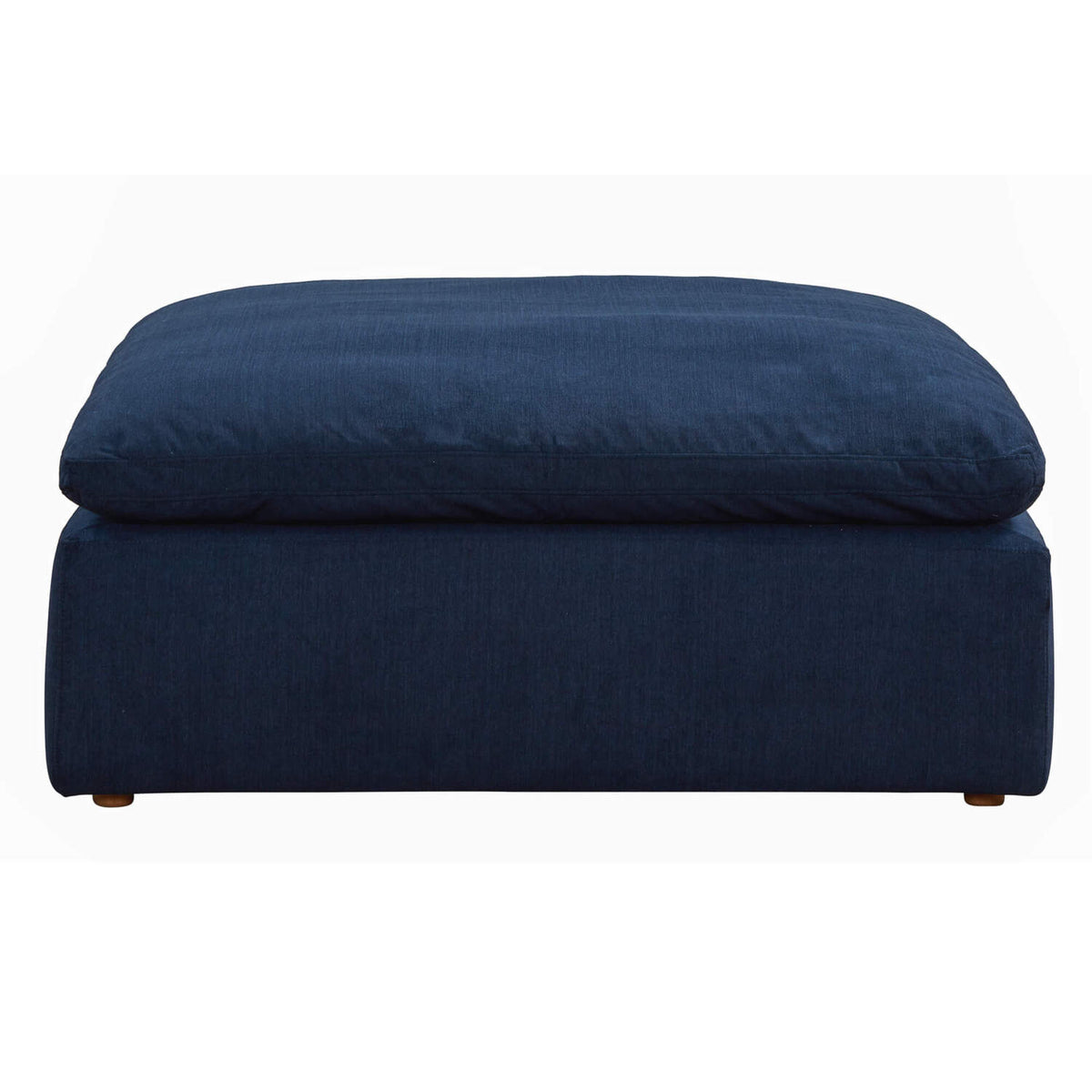 Navy Puff Fabric Slipcovered Sectional Modular Ottoman S48972