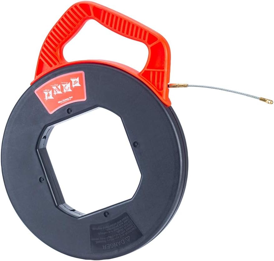 100FT Polyester 3 Core Braid Pulling Fish Tape with Red Winding Case K31662