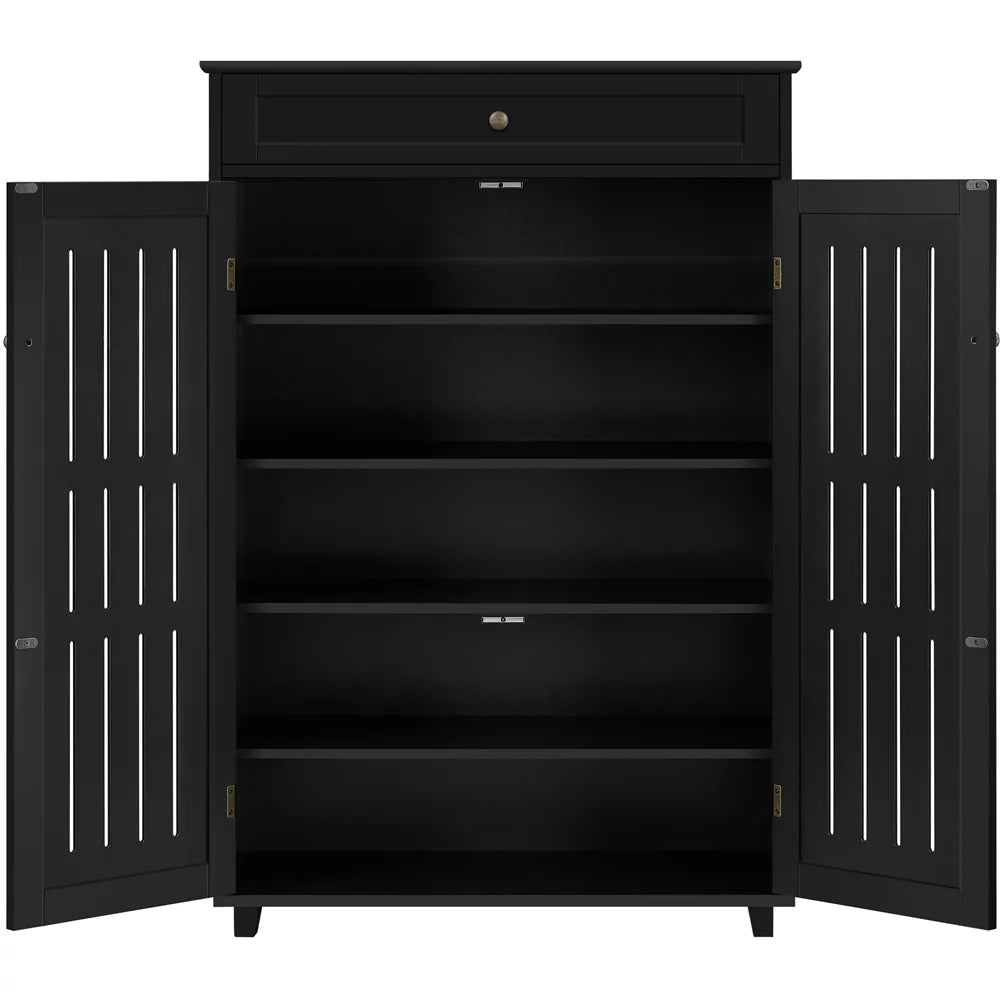 5-Tier Black Shoe Storage Cabinet F63778