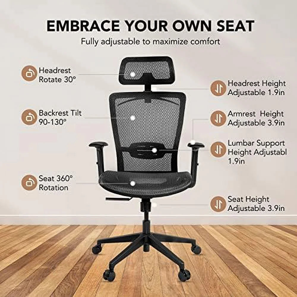 Gray Mesh Ergonomic Swivel Office Chair Z13114