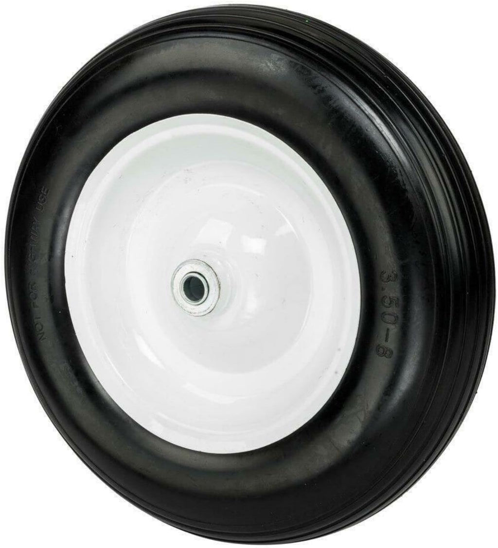 14.2" Flat Free Solid Foam Wheelbarrow Tire 5/8 Axle F70154
