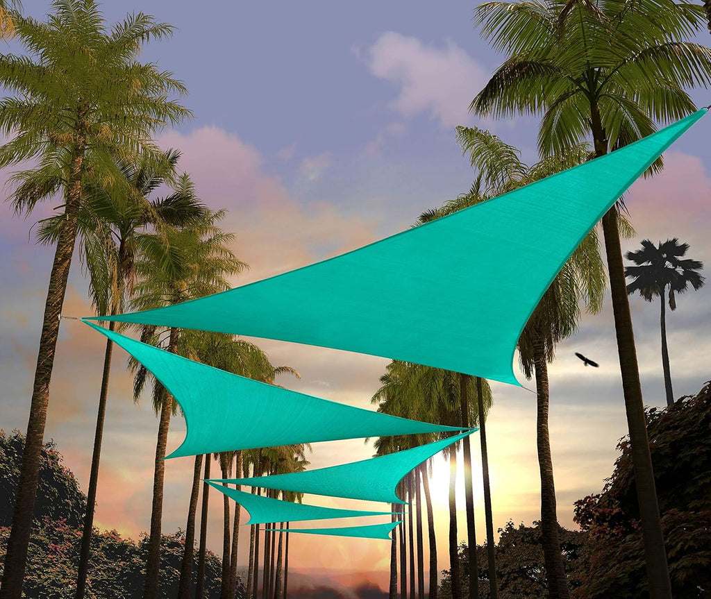 Beige 24' x 24' x 24' Triangle Sun Shade Sail A43615