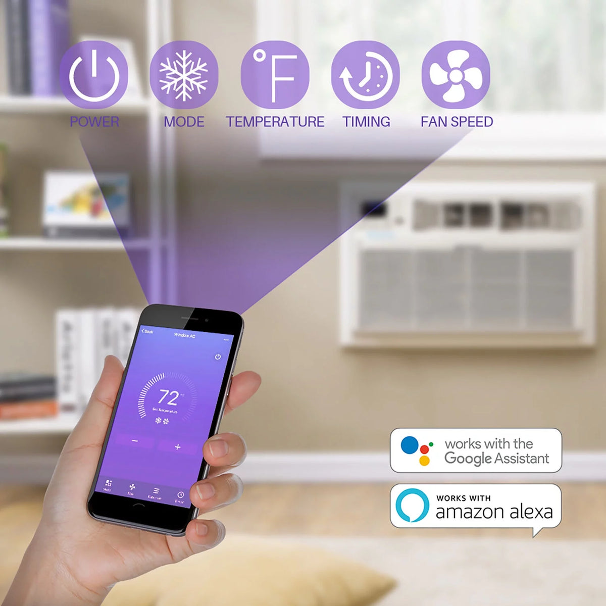 12,000 BTU 230-Volt Through-the-Wall Air Conditioner with Wi-Fi, White E9400