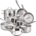 Stainless Steel Tri-Ply Clad 12-Piece Cookware Set X840495