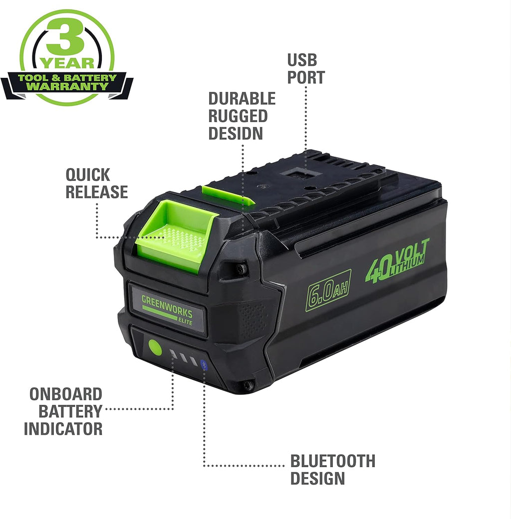 40V 6AH Smart Lithium-Ion USB Battery Y41919