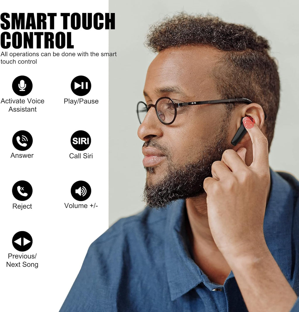 Wireless Earbuds Bluetooth in-Ear Headphone with Microphone Pack of 2 F8640