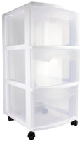 3 Drawer Plastic Rolling Storage Cart G845