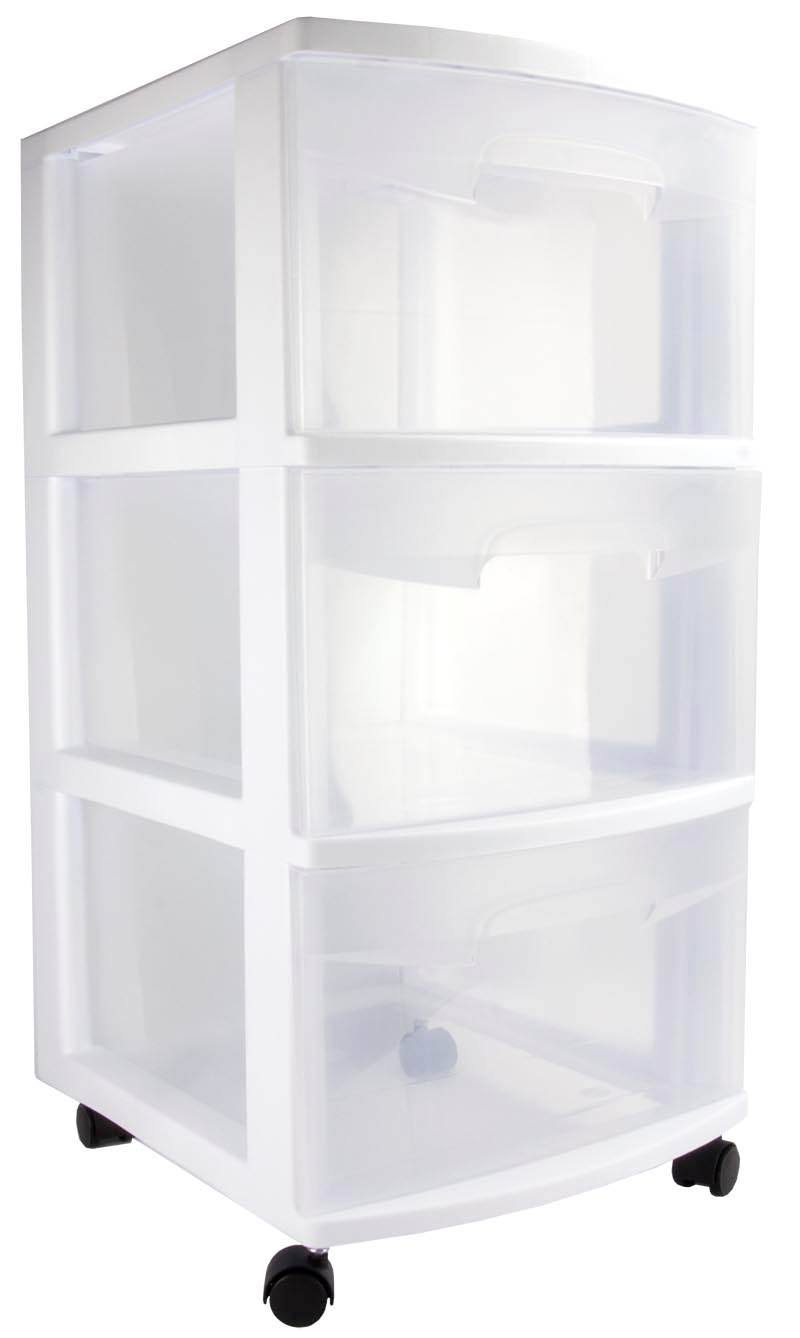 3 Drawer Plastic Rolling Storage Cart G845
