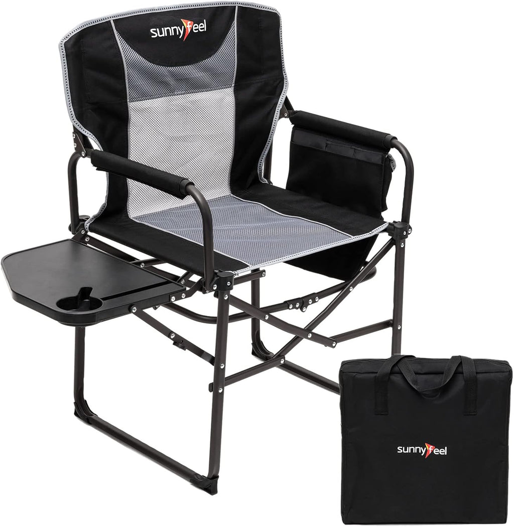 Oversized Heavy Duty Folding Camping Chair with Side Table N4998