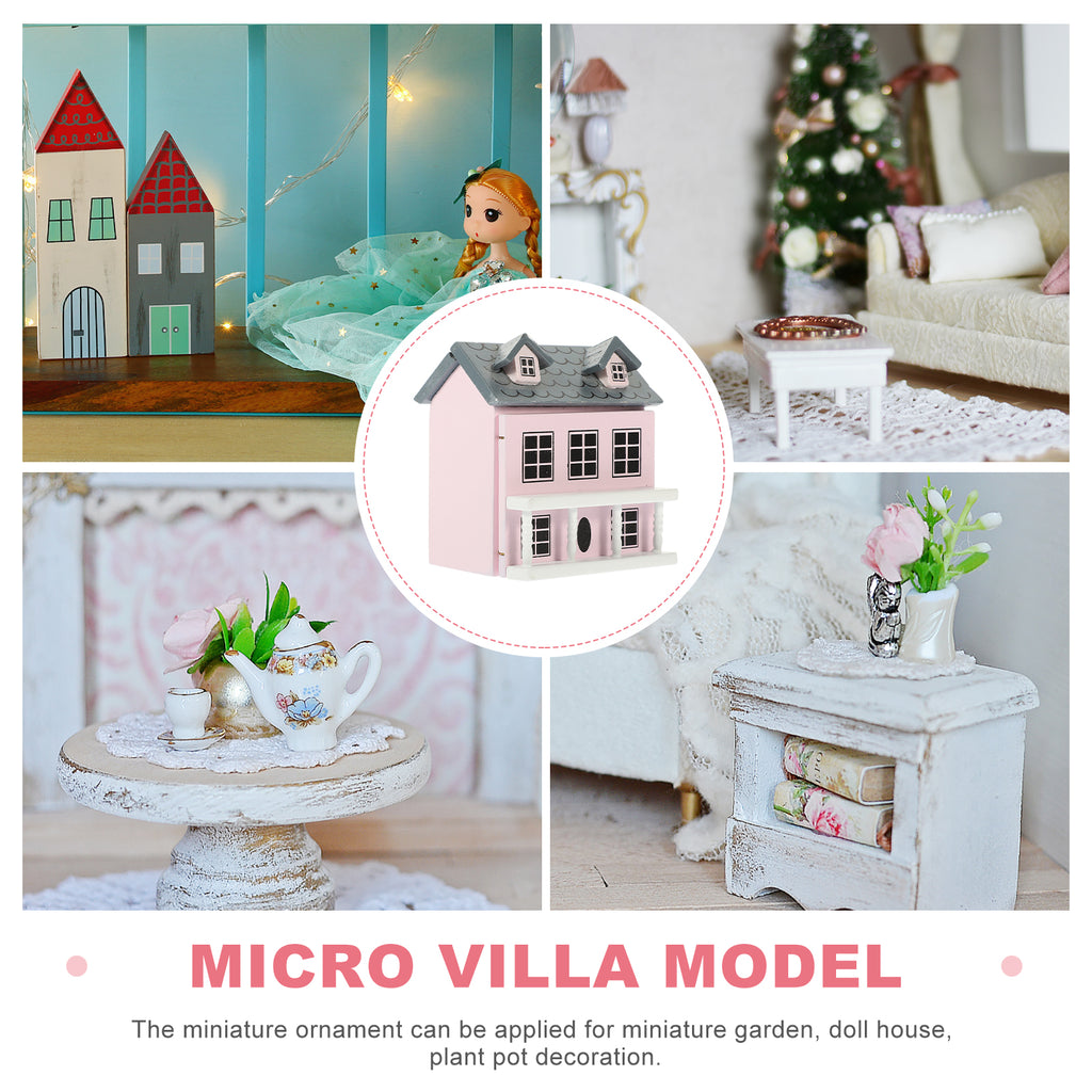 Miniature Wooden Doll House Villa H8558