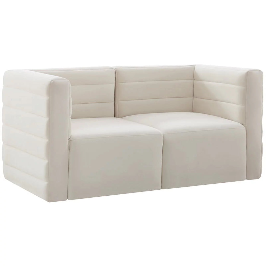 Cream Velvet Modular Sofa C65055