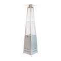 Silver Stainless Steel Propane Patio Heater with Wheels I977