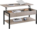 Industrial Lift Top Coffee Table 47.5x24x20 Inches Gray B61675