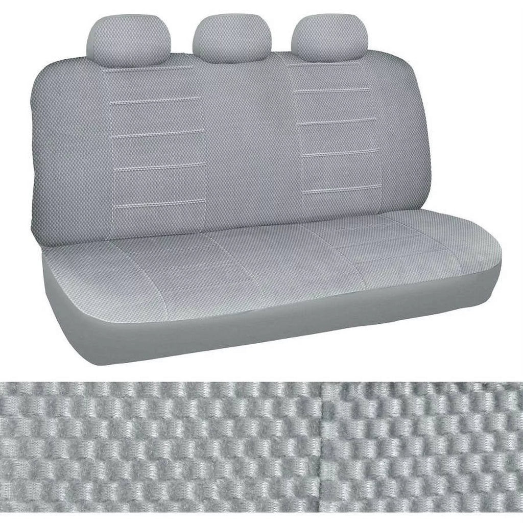 Checkered Cloth Car Seat Covers, 9pc Front and Rear Full Set W5842