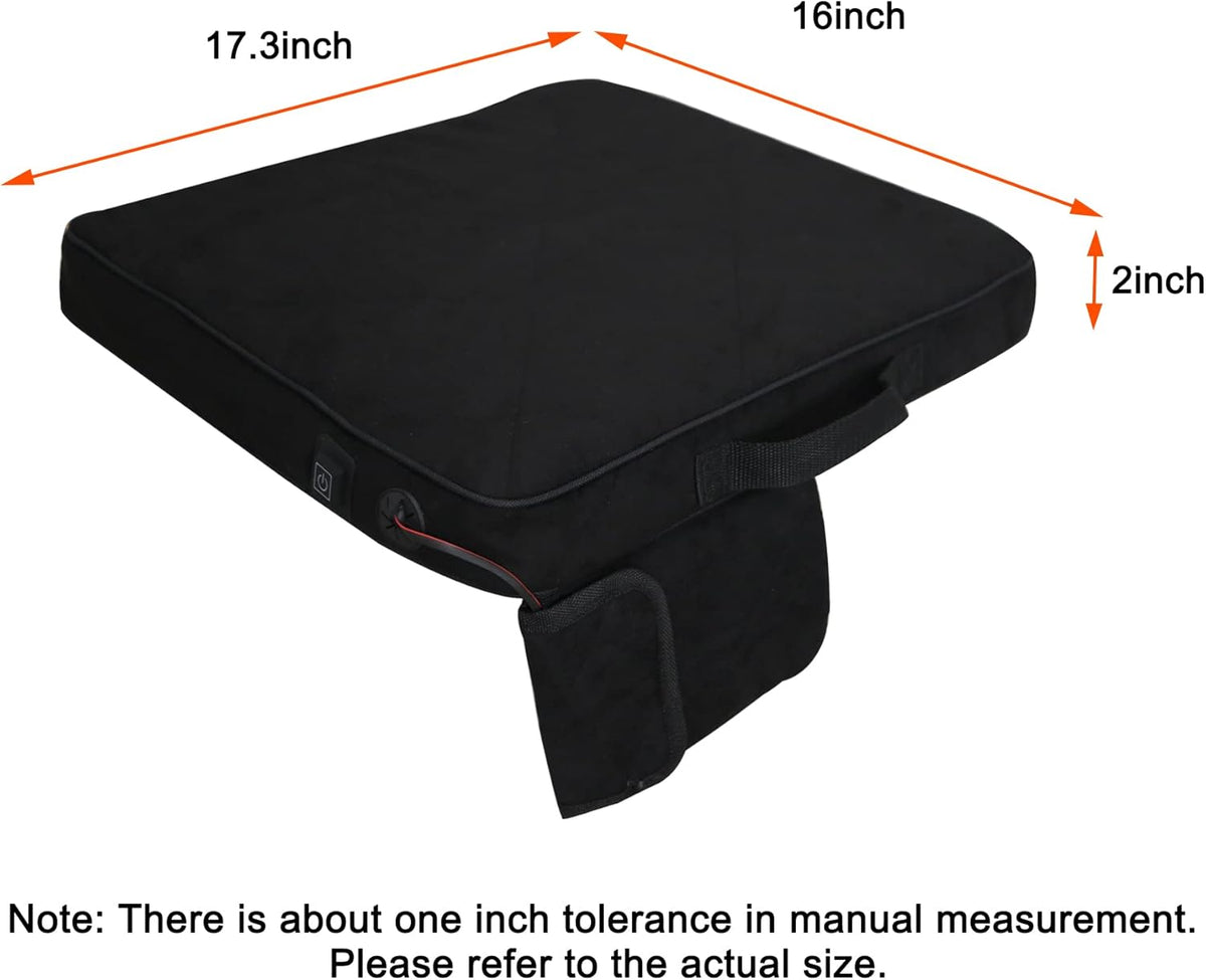 Portable Heated Seat Cushion with 3 Heating Settings Memory Foam O72347