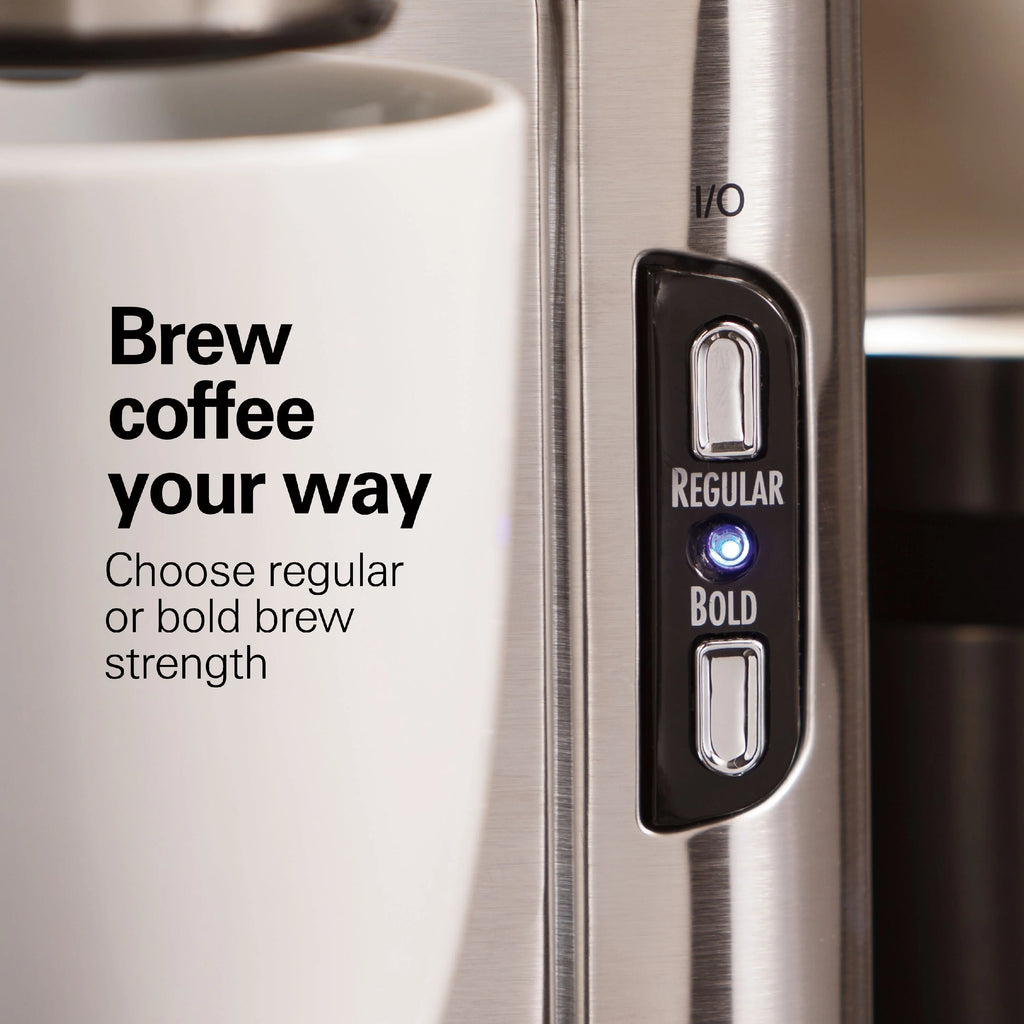 Single-Serve Coffee Maker, 14 oz., Stainless Steel G837