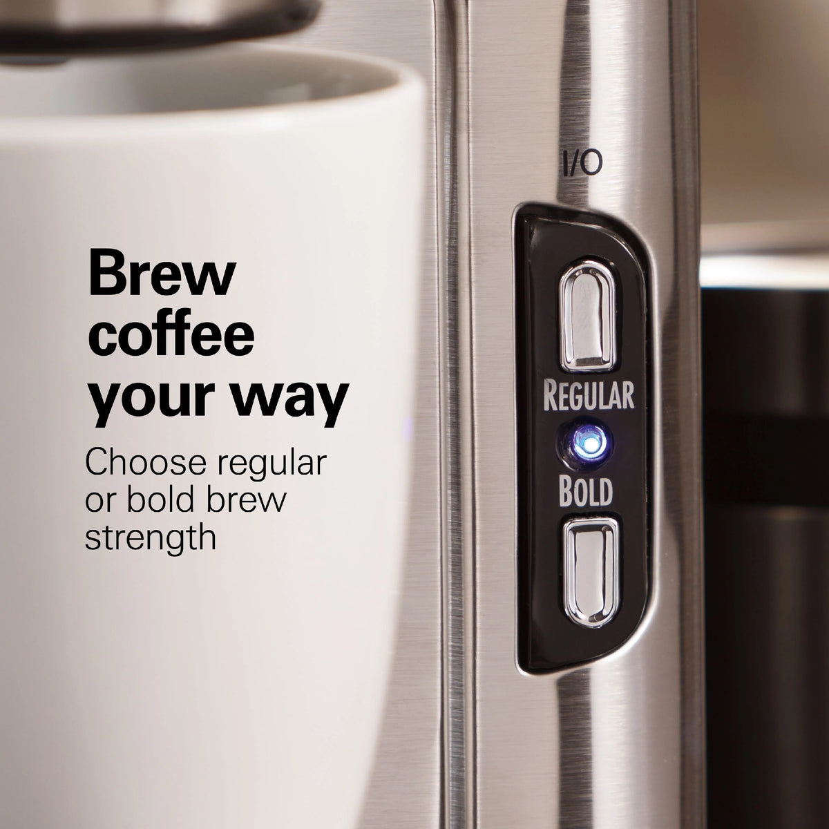 Single-Serve Coffee Maker, 14 oz., Stainless Steel G837