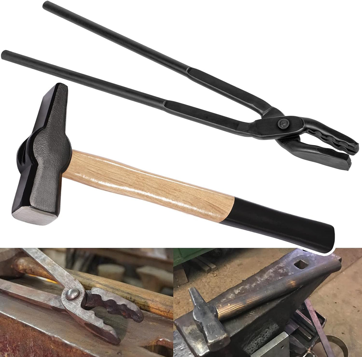 17” Wolf Jaw Tongs and Hammer Tool Set I4430