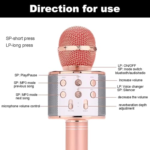 Wireless Bluetooth Karaoke Microphone 3-in-1 J623624