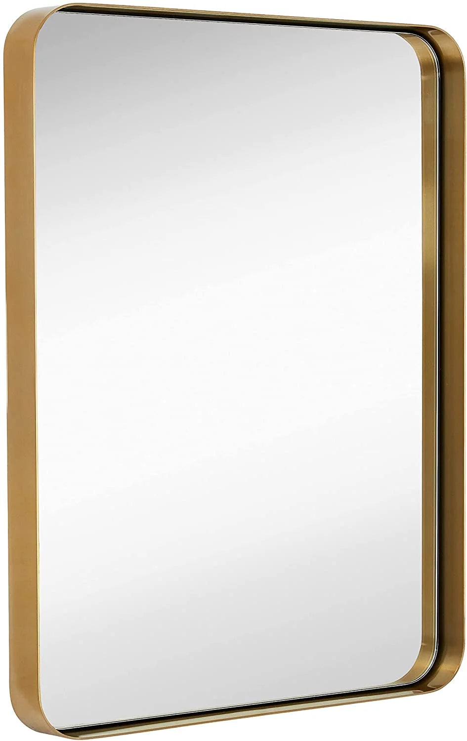 Gold Framed Rounded Corner Wall Mirror 22" x 30" N8955