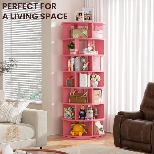 White 7-Tier Rotating Shoe Rack E622