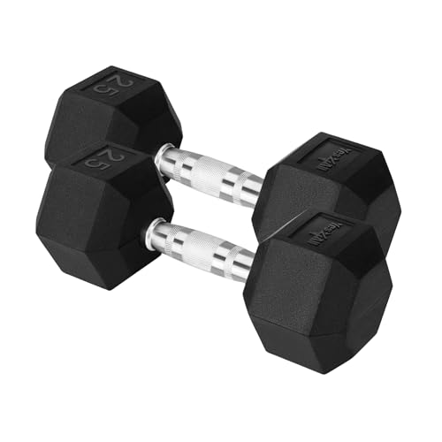 Chrome Grip Encased Hex Dumbbells 10-30 LBS Pair Z3938