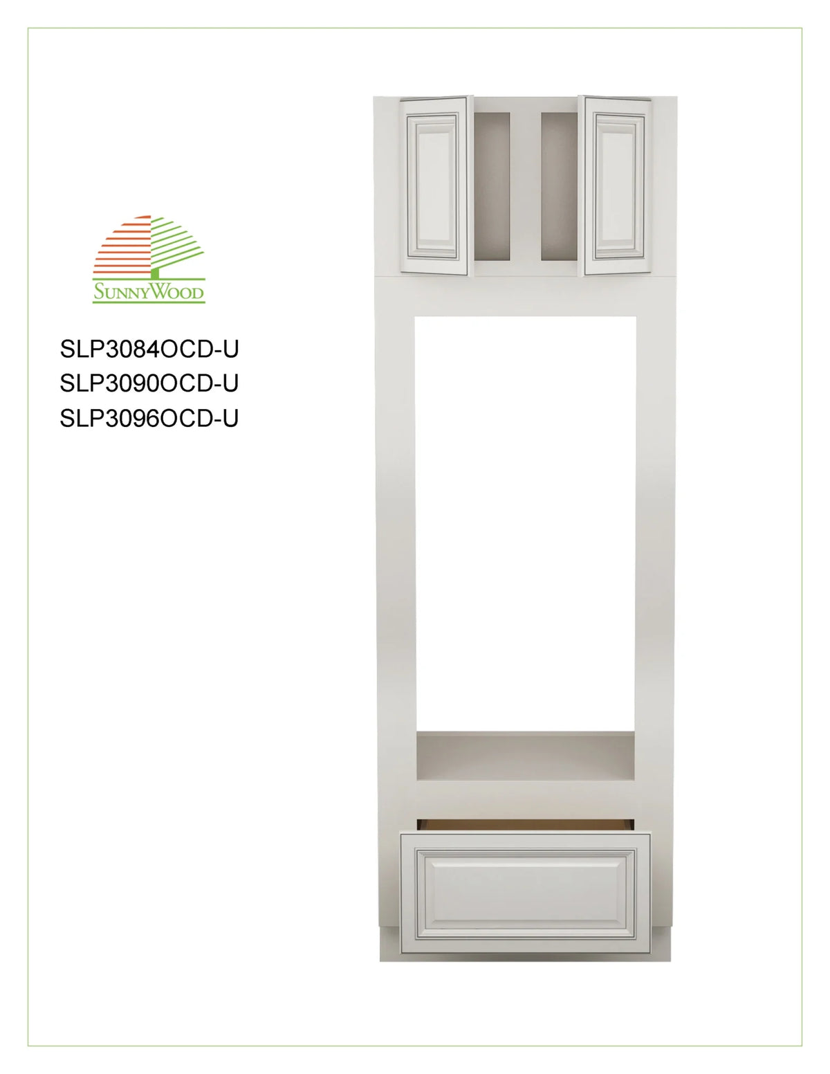 30" Wide X 84" Tall Double Door Wall Oven Cabinet J234566