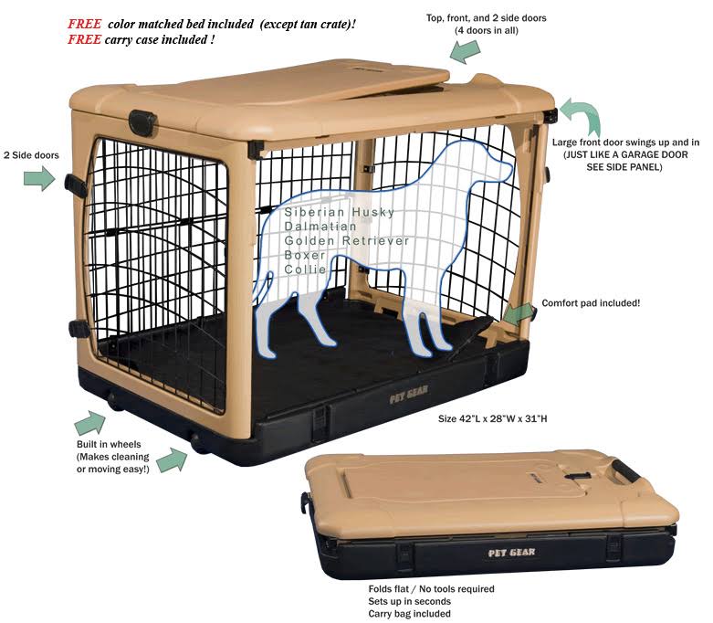 Medium Steel Dog Crate with Pad B364