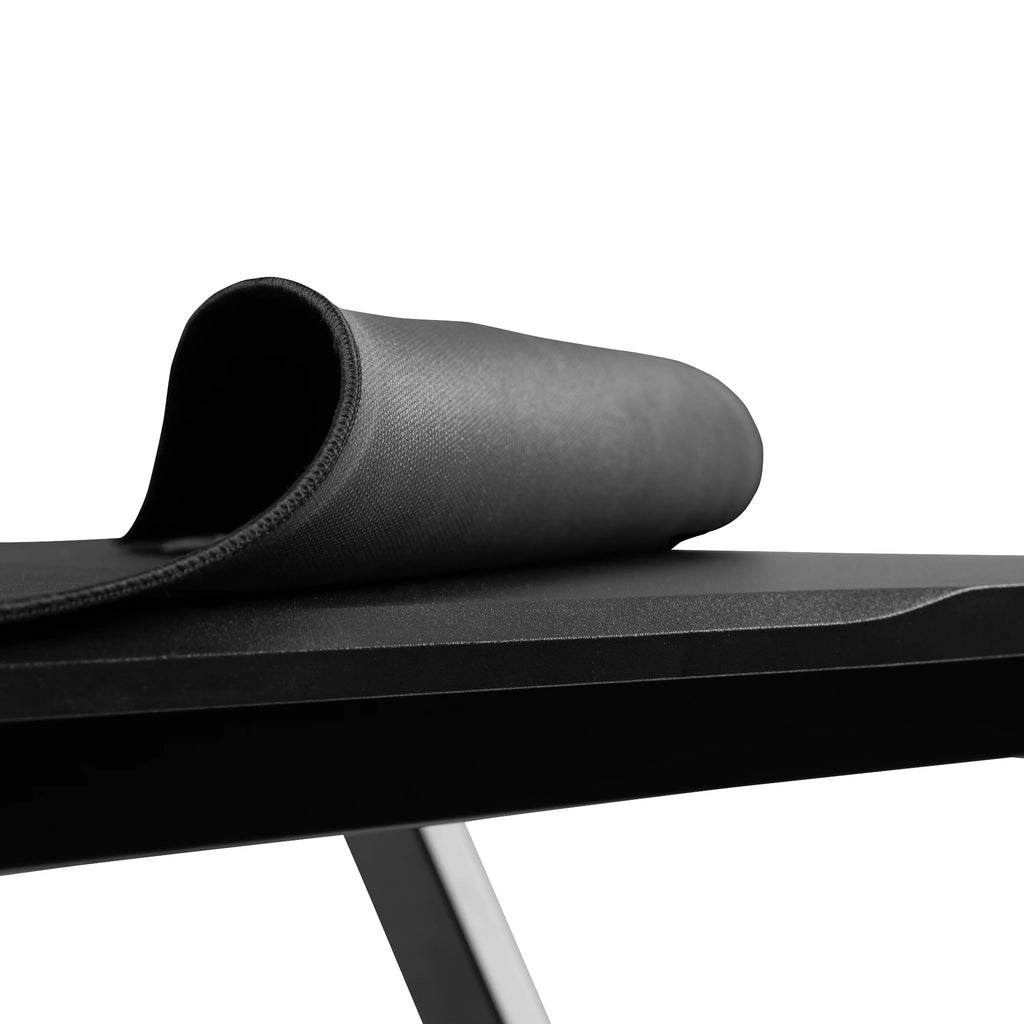 Black and White Gaming Desk with Cup and Headphone Holders K320