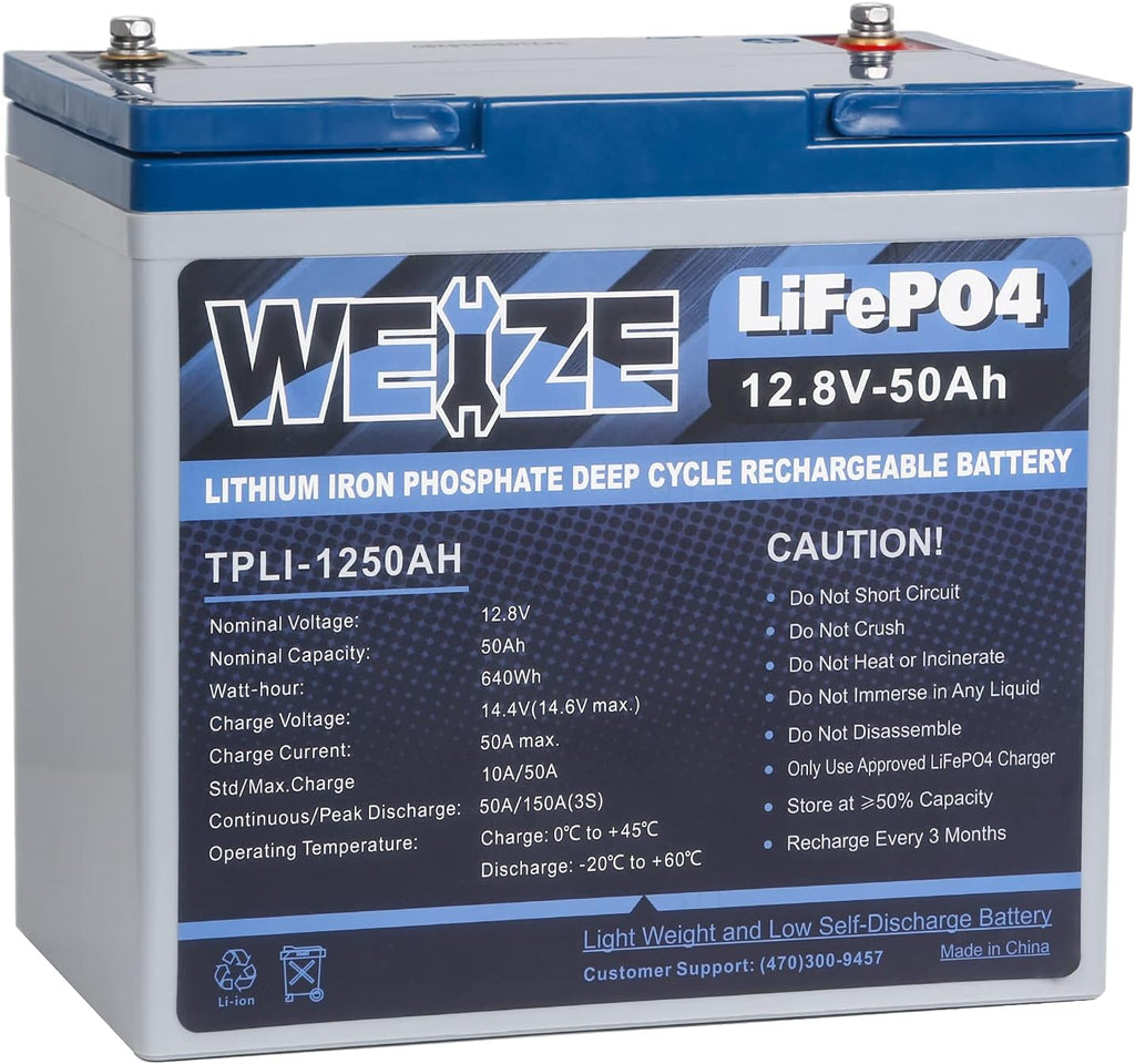 12V 50Ah LiFePO4 Lithium Battery with Smart BMS E461996