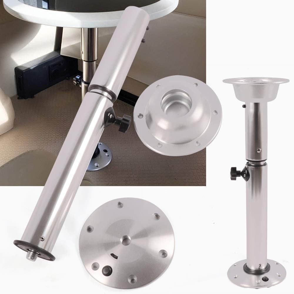 Silver Adjustable Height Table Pedestal Stand Base H9293