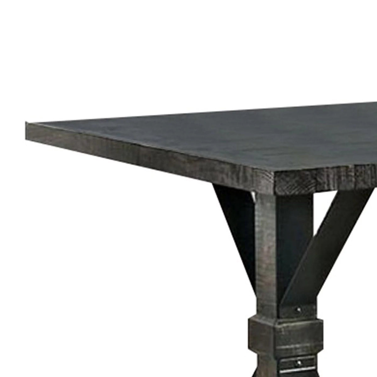 Antique Black Dining Table With Trestle Base G73862