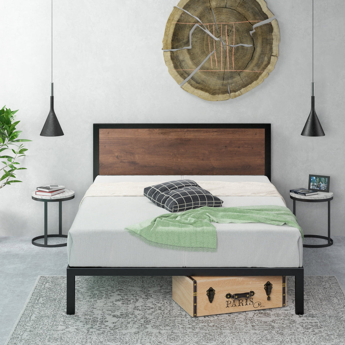 King Metal Platform Bed Frame M386756