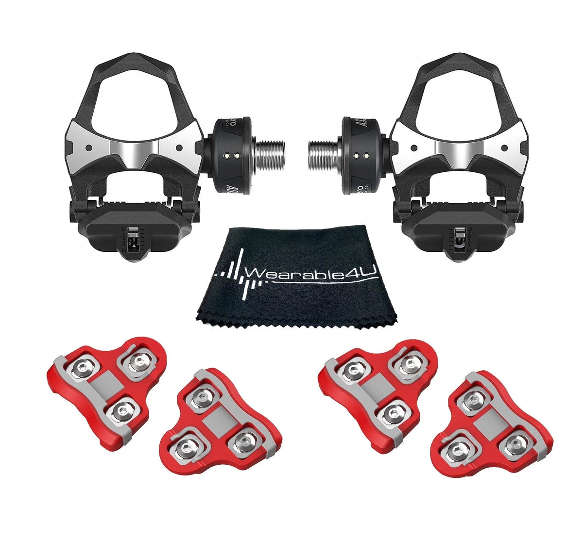 Pedal Based Cycling Power Meter with Cleats and Cleaning Cloth C491